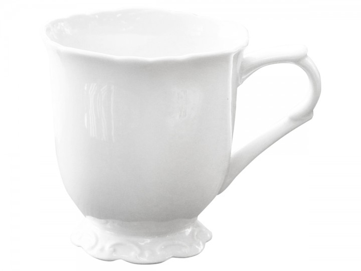 Mug - Cup with handle - Provence - Porcelain - White - 6