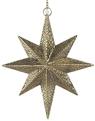 ADVENTSSTJÄRNA LAMPA BELYSNING  MÄSSING - 50 CM - 5