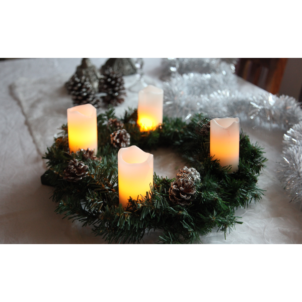 LED Block Candles 4-pack Advent - 2