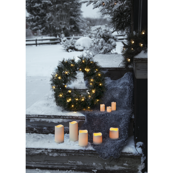 LED Blockljus Beige - 15 cm - 6