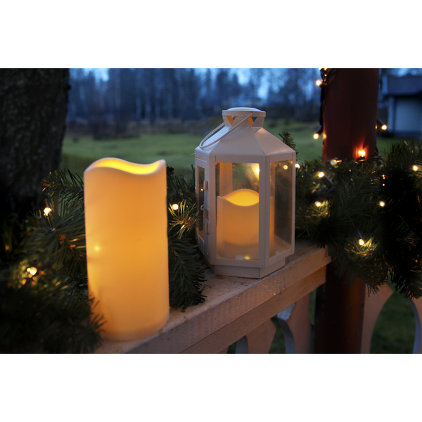 LED Blockljus Beige - 15 cm - 7