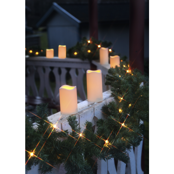 LED Blockljus Beige - 15 cm - 2