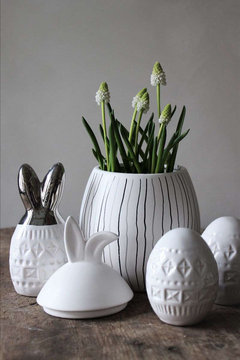 Easter egg - Egg - White - Bohemian - Ceramic - 4