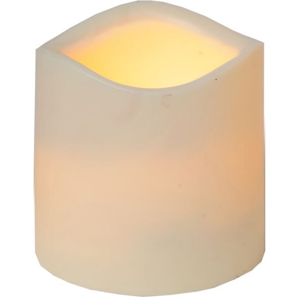 LED Block Candle Beige - 7.5 cm - 11