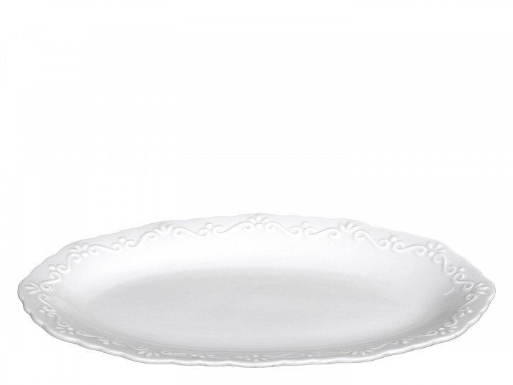 Ovalt uppläggningsfat - Fat - Provence - 23 cm - Vit - 4