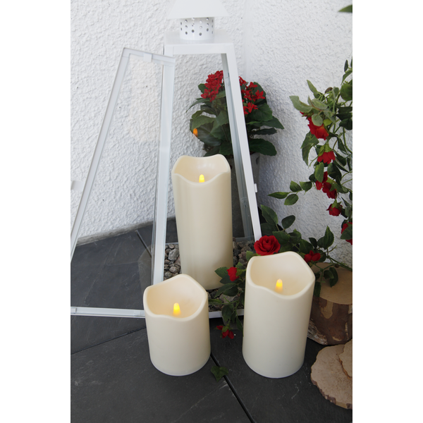 LED Blockljus Beige - 23 cm - 4
