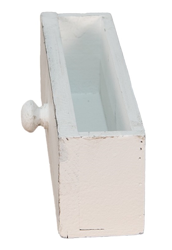 Trälåda - Låda - Trä - Vit - 30x6x9 cm - 5