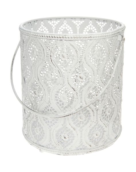 Lantern - Lantern - Antique white - 19 cm - 2