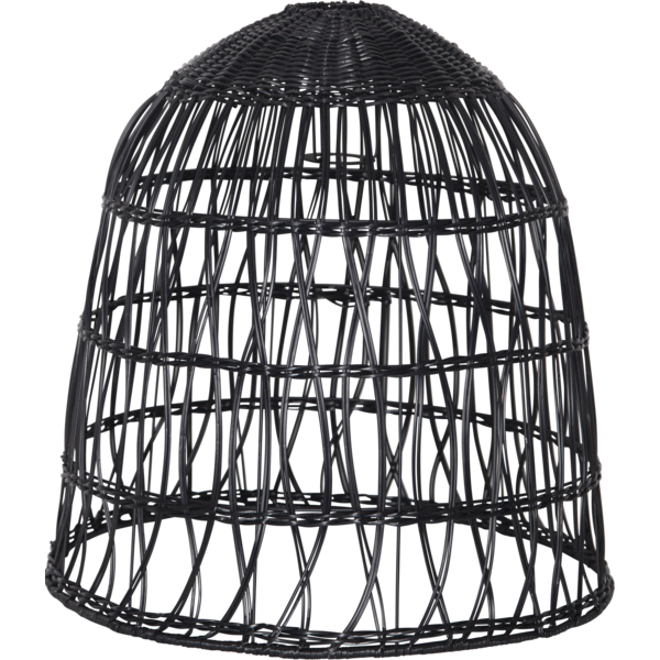 Lampshade Black - Synthetic rattan - 50x48 cm - 3