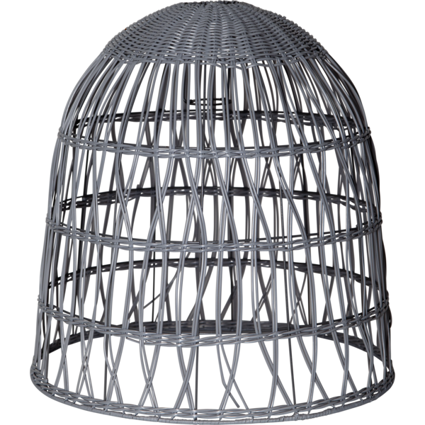 Lampskärm Grå - Konstrotting - 50x48 cm - 3