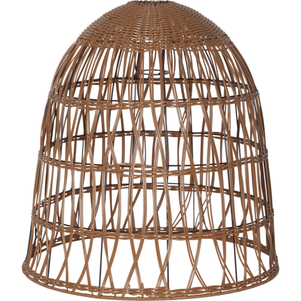 Lampshade Natural/Brown - Synthetic rattan - 50x48 cm - 3