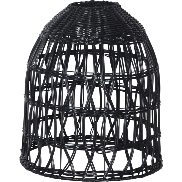 Lampskärm Svart - Konstrotting - 33x30 cm - 2