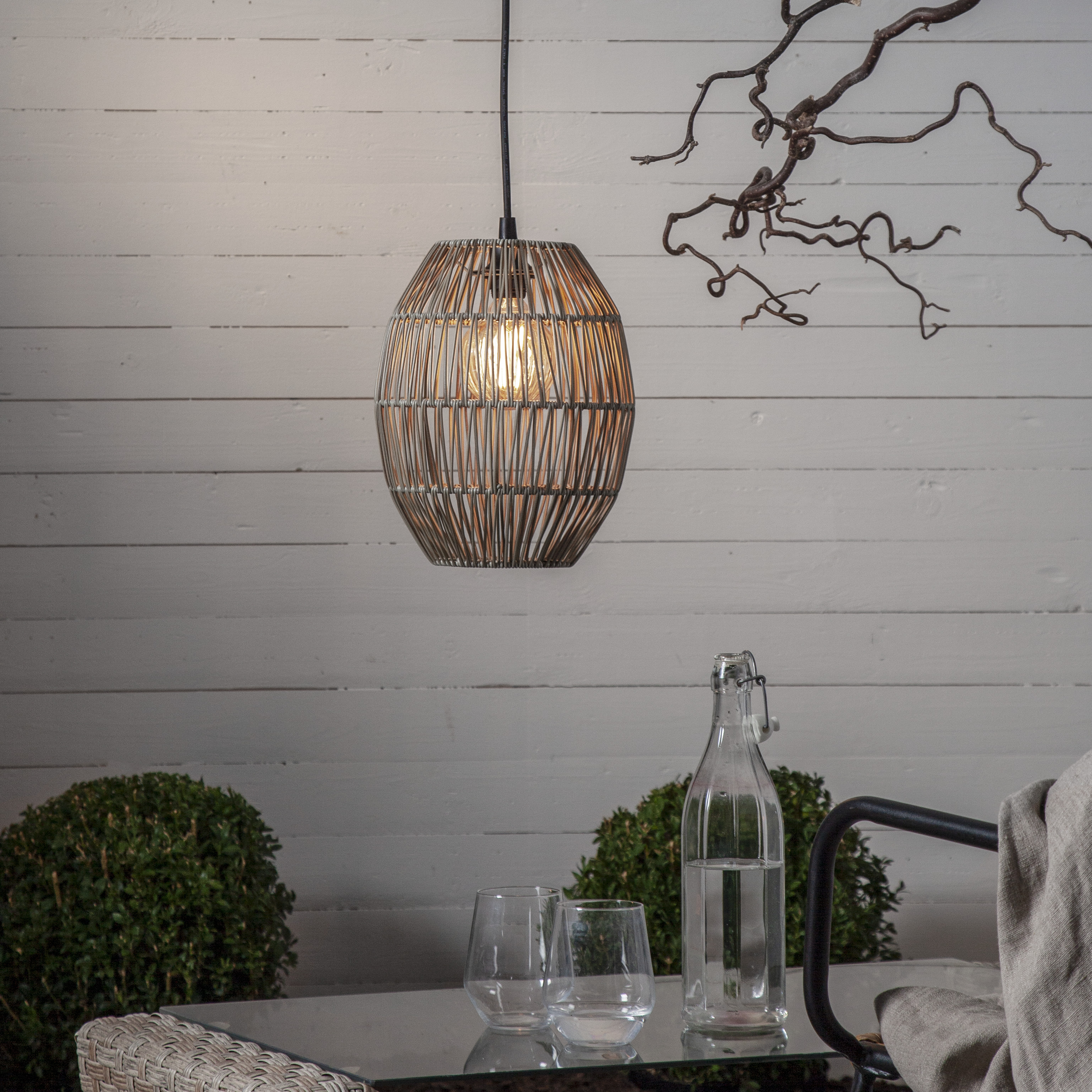 Lampskärm - Konstrotting - 30x24 cm - 3