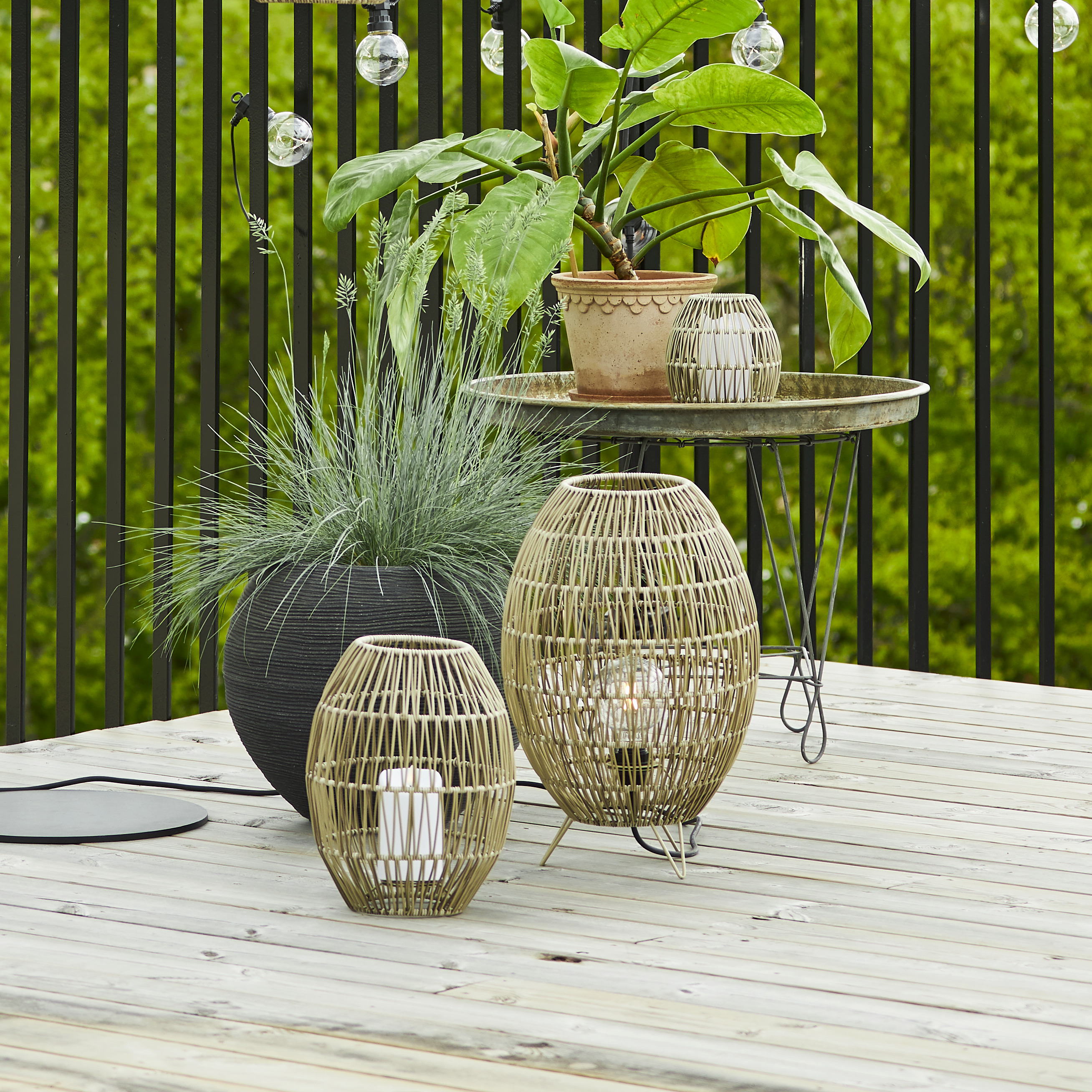Lampshade - Synthetic rattan - 18x15 cm - 4