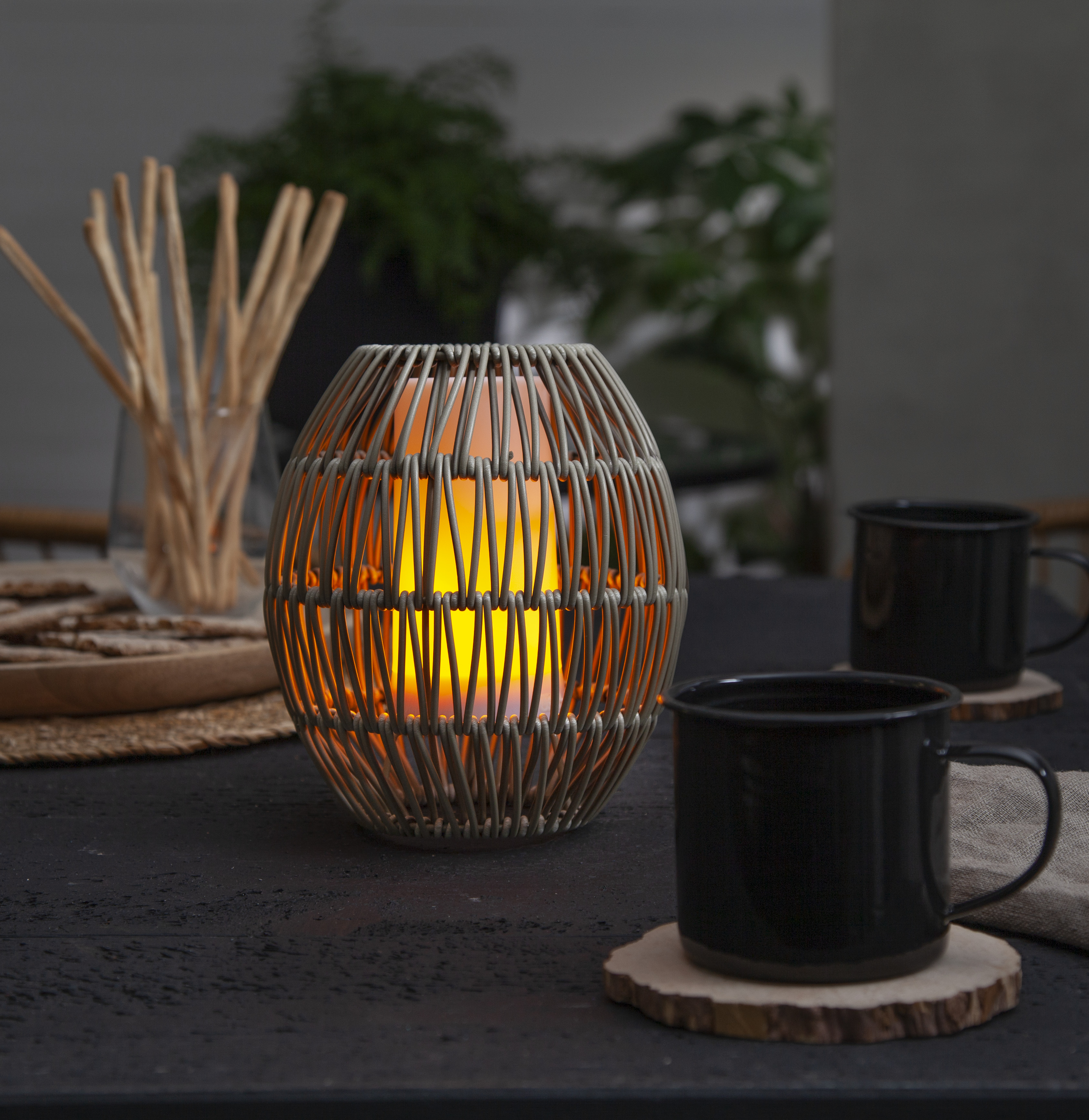 Lampshade - Synthetic rattan - 18x15 cm - 12