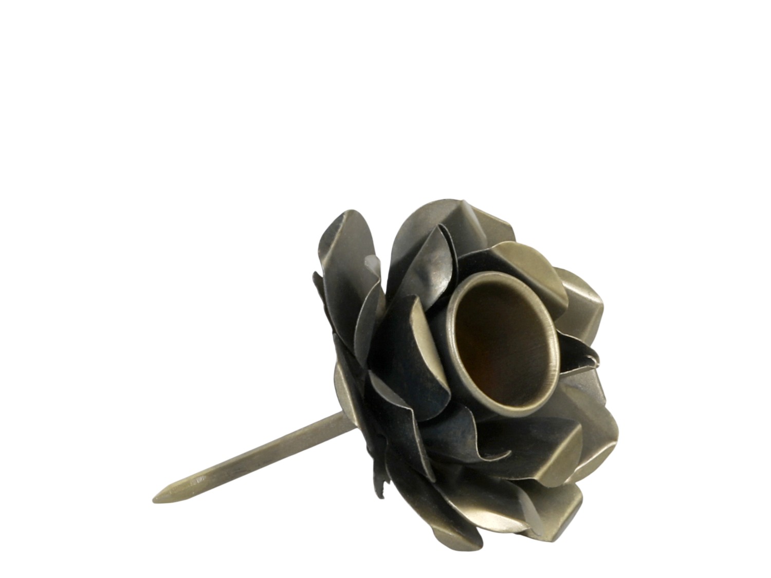 Ljushållare blomma med spets - Kronljus - Antik Mässing - 2