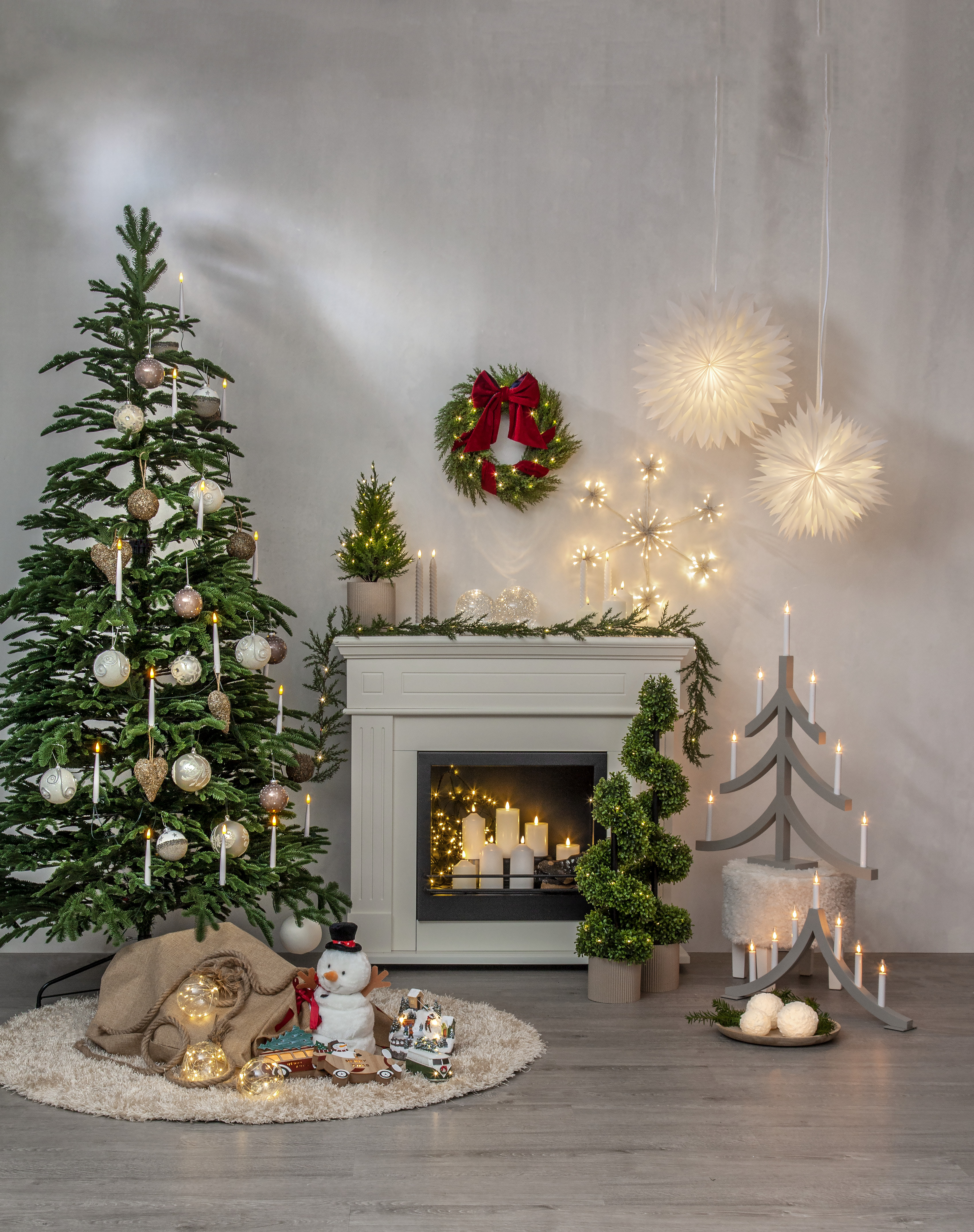 Adventsstjärna - Stjärna - 45 cm - Vit - Dis - 12