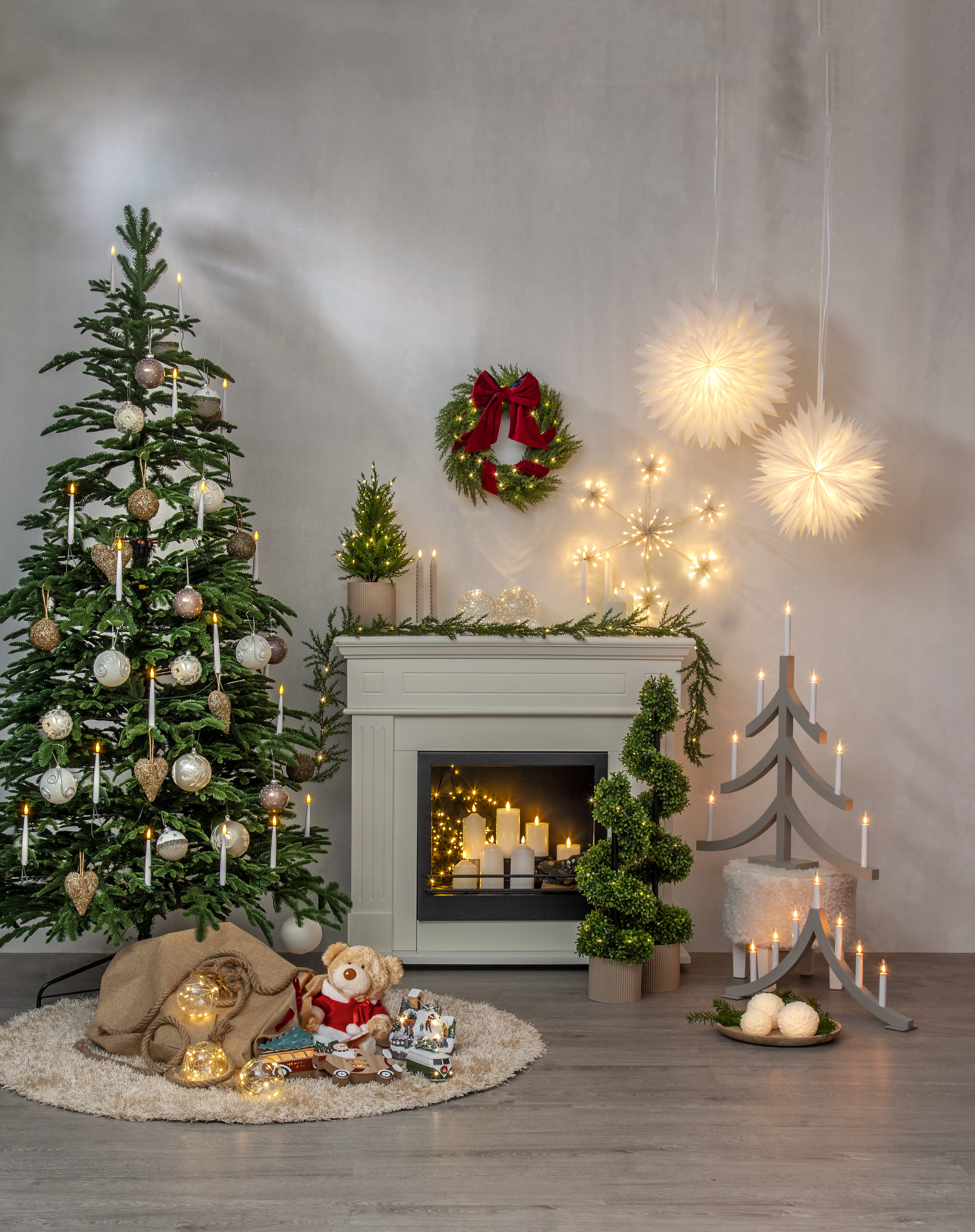 Adventsstjärna - Stjärna - 45 cm - Vit - Dis - 15
