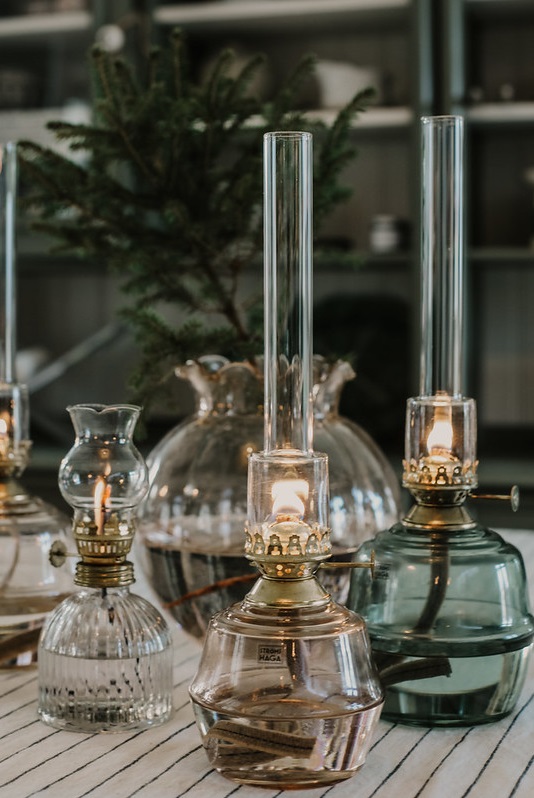 Petroleum lamp - Kerosene Lamp - Glass - Green - 3