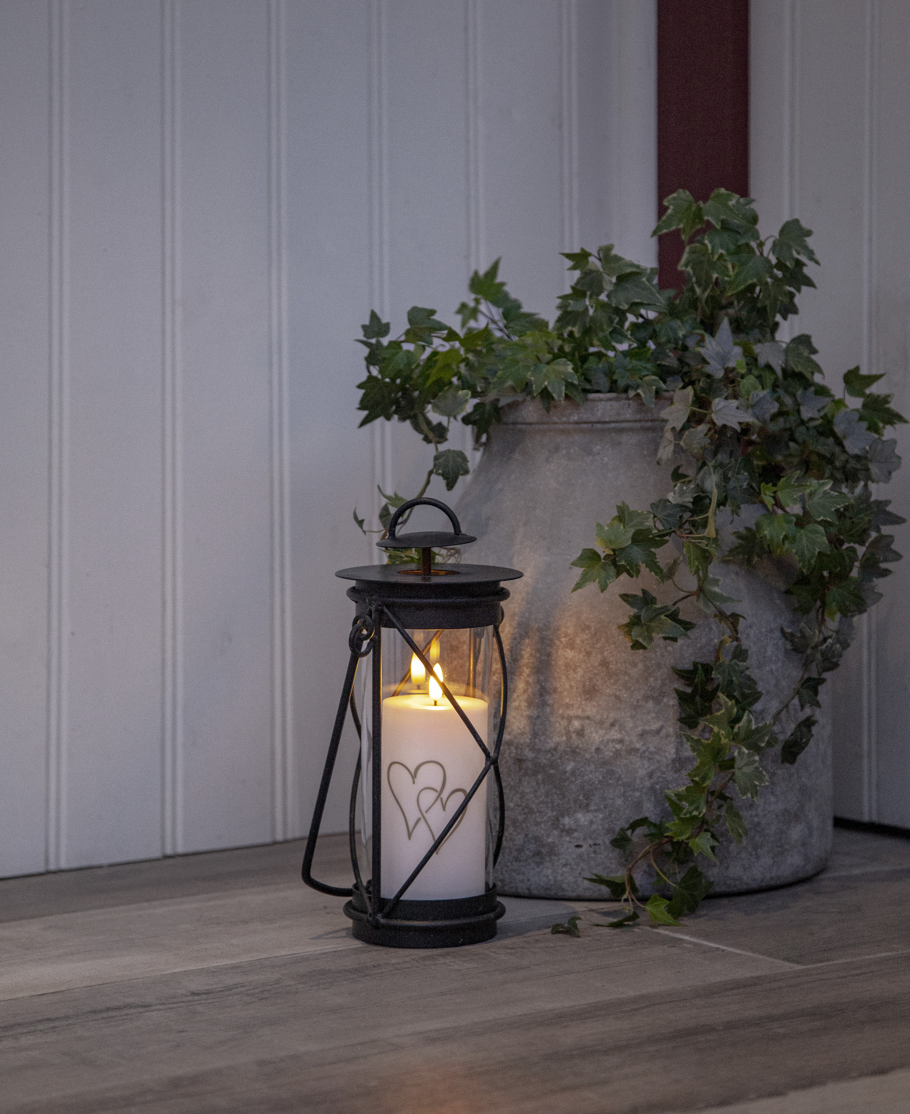 LED Blockljus med hjärtan - 14x7 cm - 7