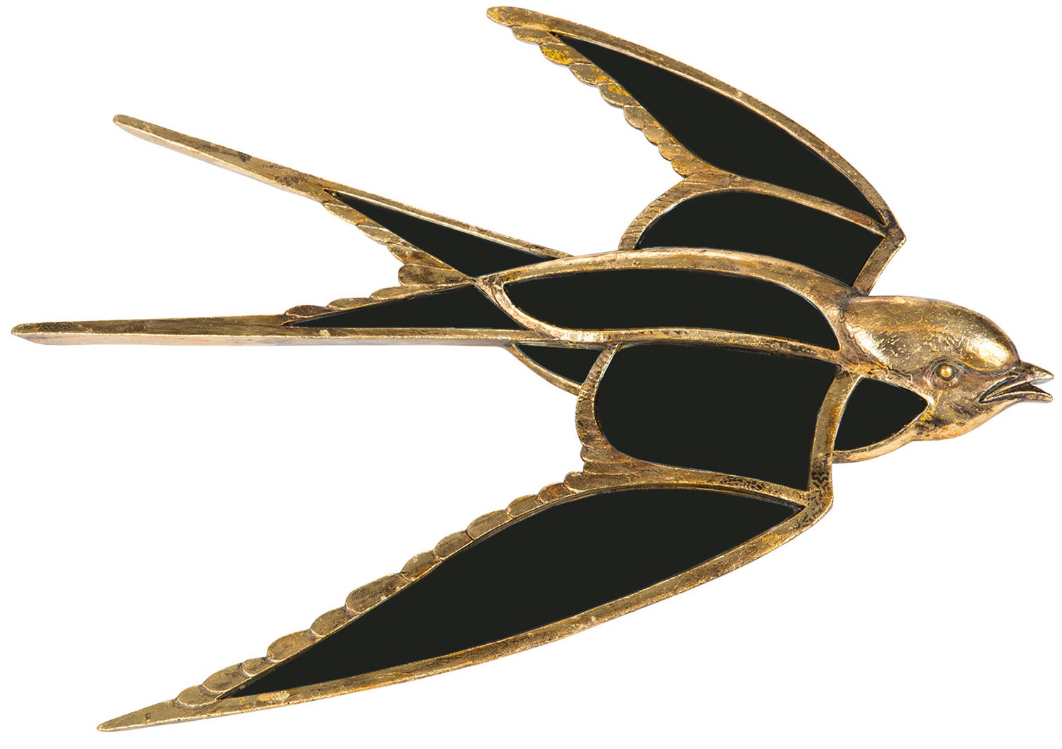 Mirror - Swallow - Antique gold - 39 cm - 2