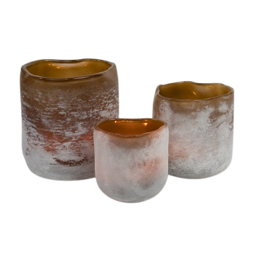 Lykta - Ljusstake - Frost - Sand - 10 cm - 5