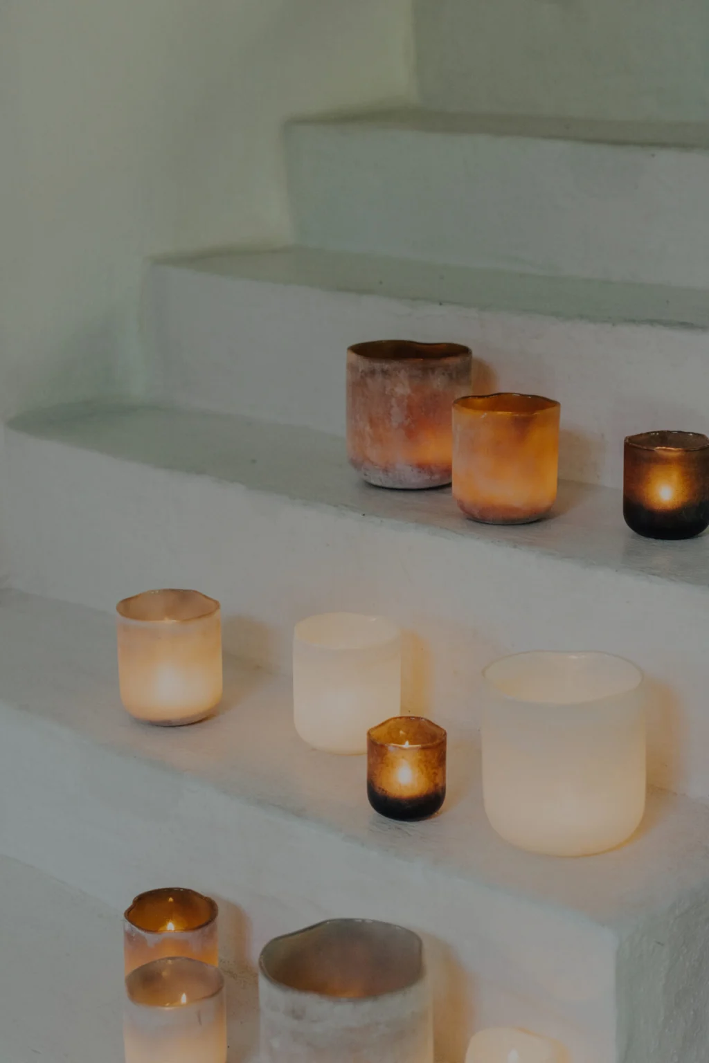 Lantern - Candlestick - Frost - Sand - 12 cm - 2