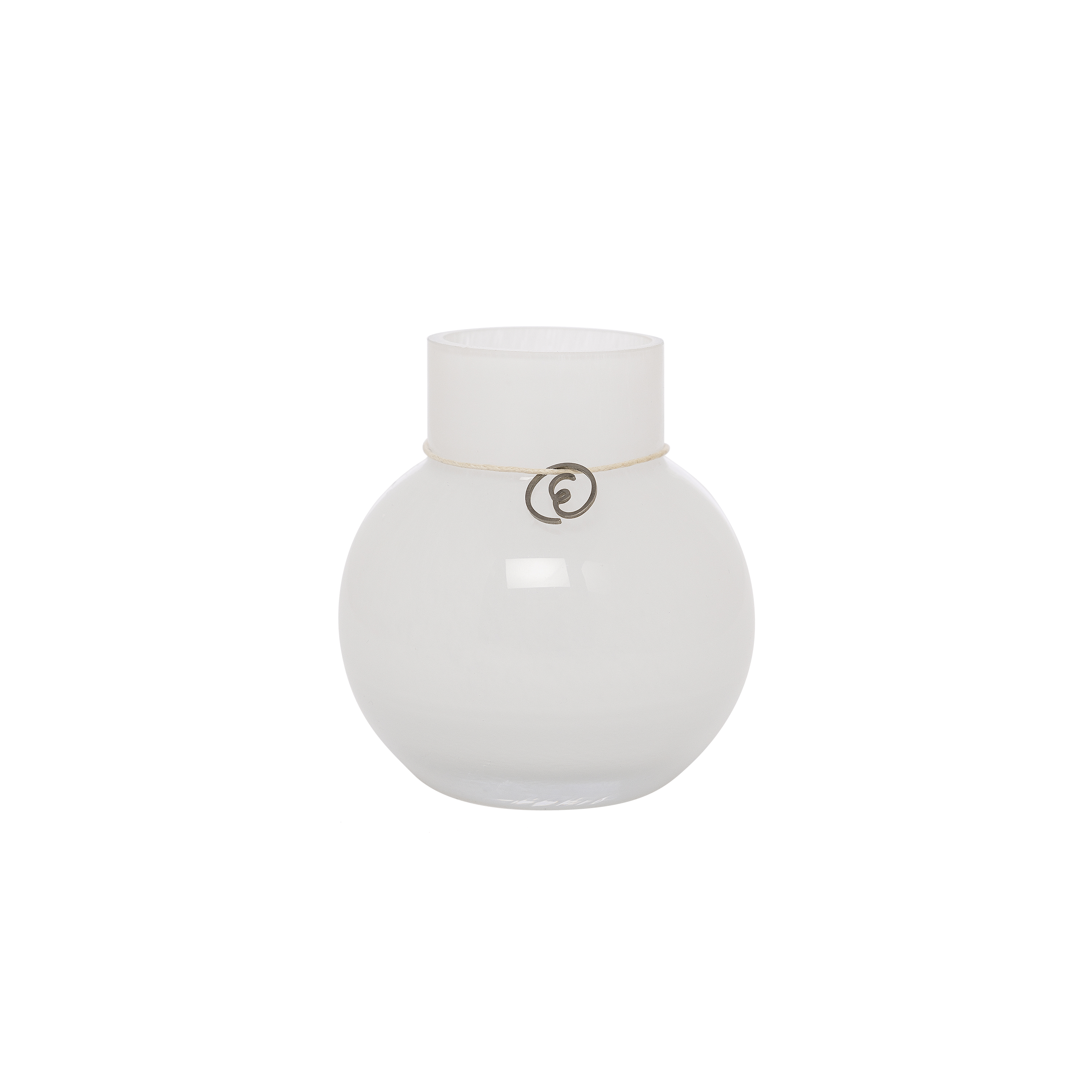 Ernst - Vase - Glass vase - White - 9x10 cm - 4