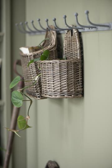 Klädhängare med 2 krokar - Kroklist - Grå - 25,5 cm - 3
