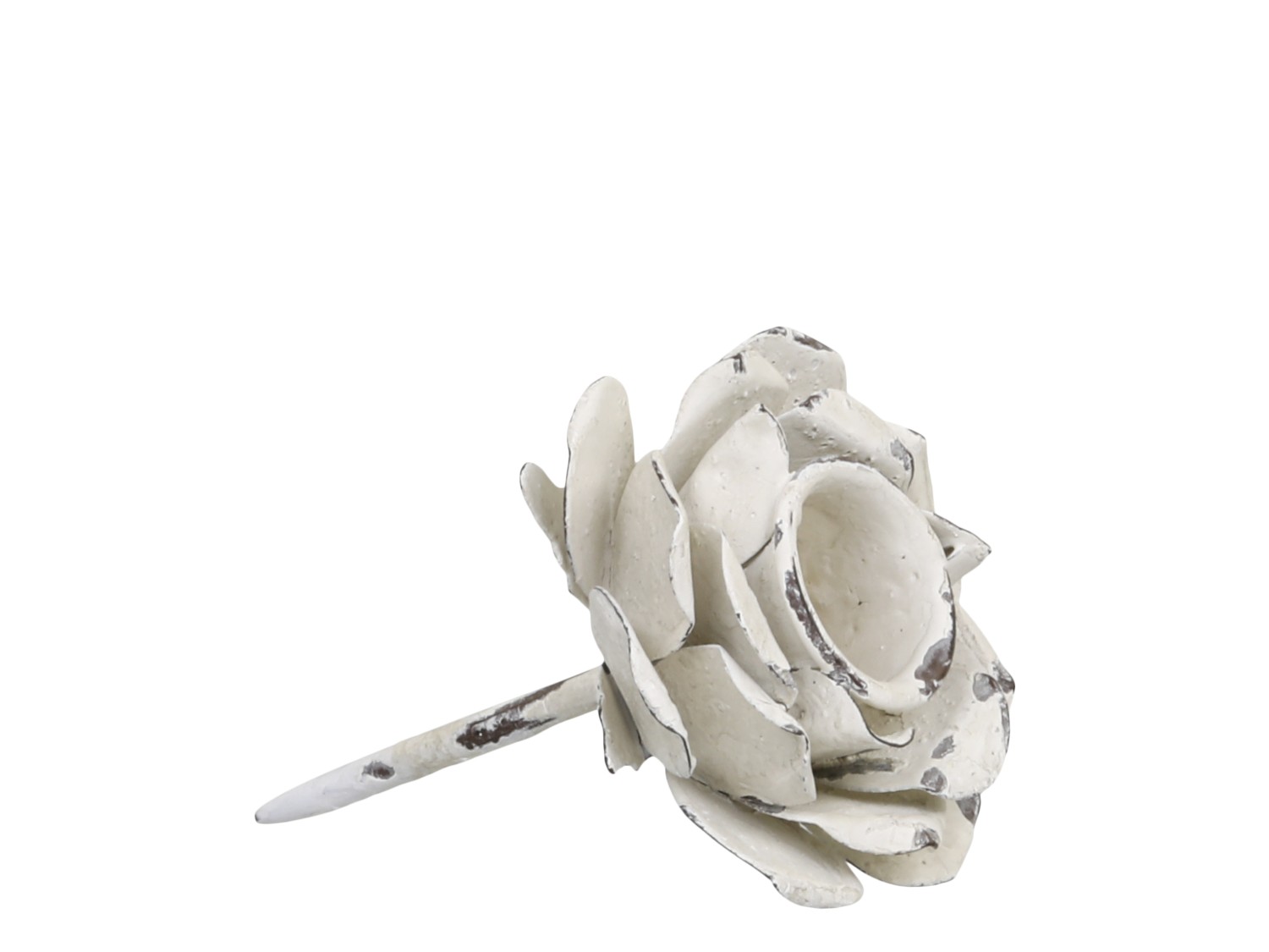 Ljushållare blomma med spets - Kronljus - Antikvit - 2
