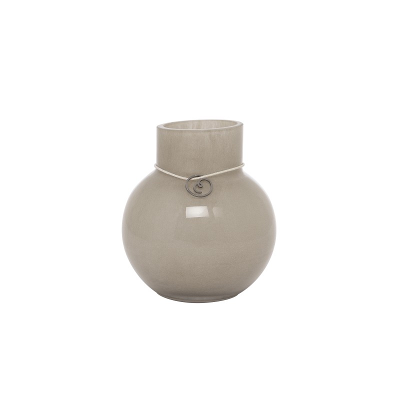 Ernst - Vas - Glasvas - Beige - 9x10 cm - 2