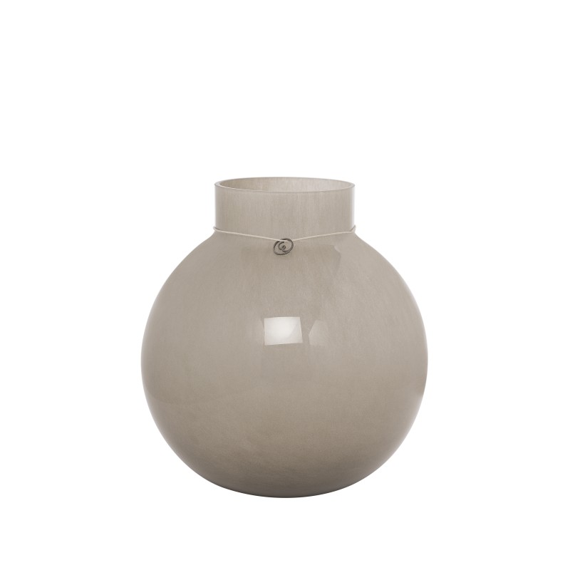 Ernst - Vas - Glasvas - Beige - 21x22 cm - 5
