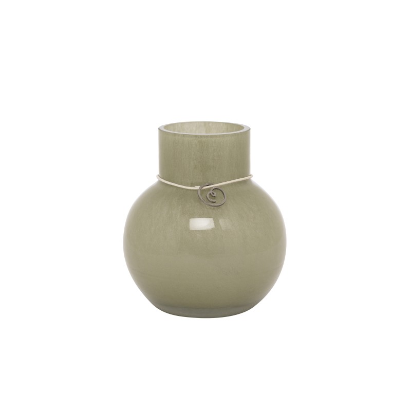 Ernst - Vase - Glass vase - Green - 9x10 cm - 4