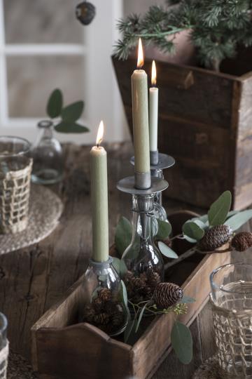 Candle holder for crown candles - Zinc grey - 10.5 cm - 3