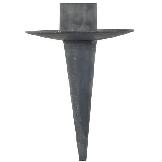 Candle holder for crown candles - Zinc grey - 10.5 cm - 6