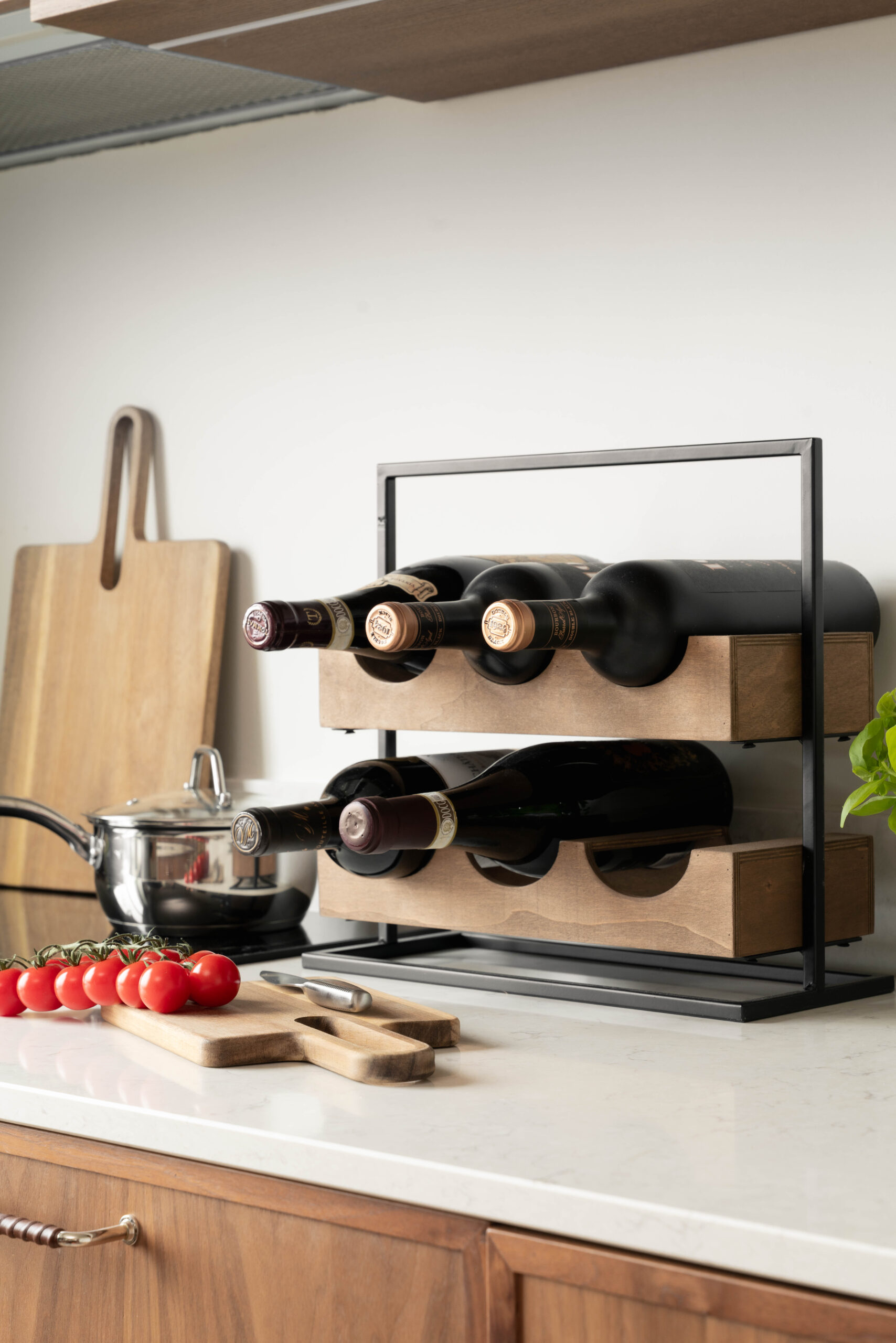 Wine rack from tree