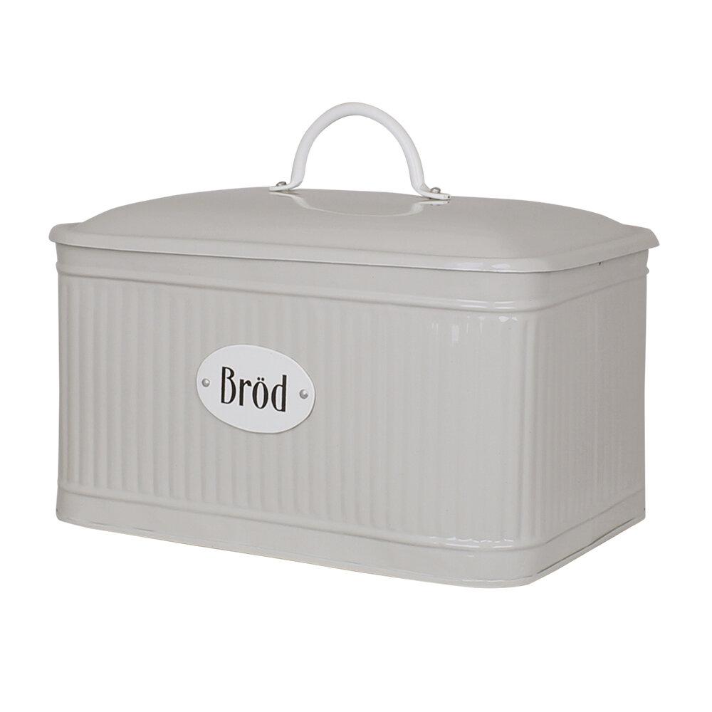 Bread box - Tin - Beige - 29x20 cm - 6