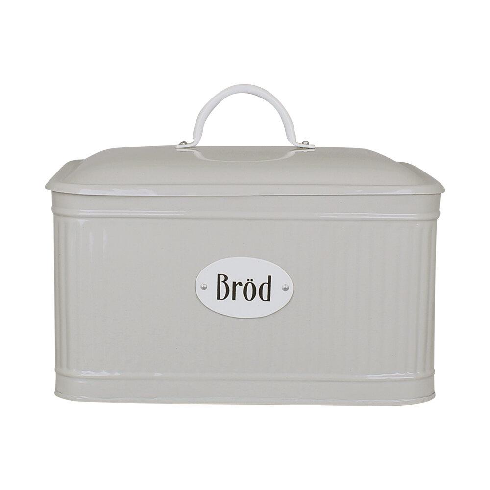 Bread box - Tin - Beige - 29x20 cm - 7