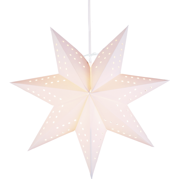 Pappersstjärna - Adventsstjärna - Vit - 34x34 cm - 2