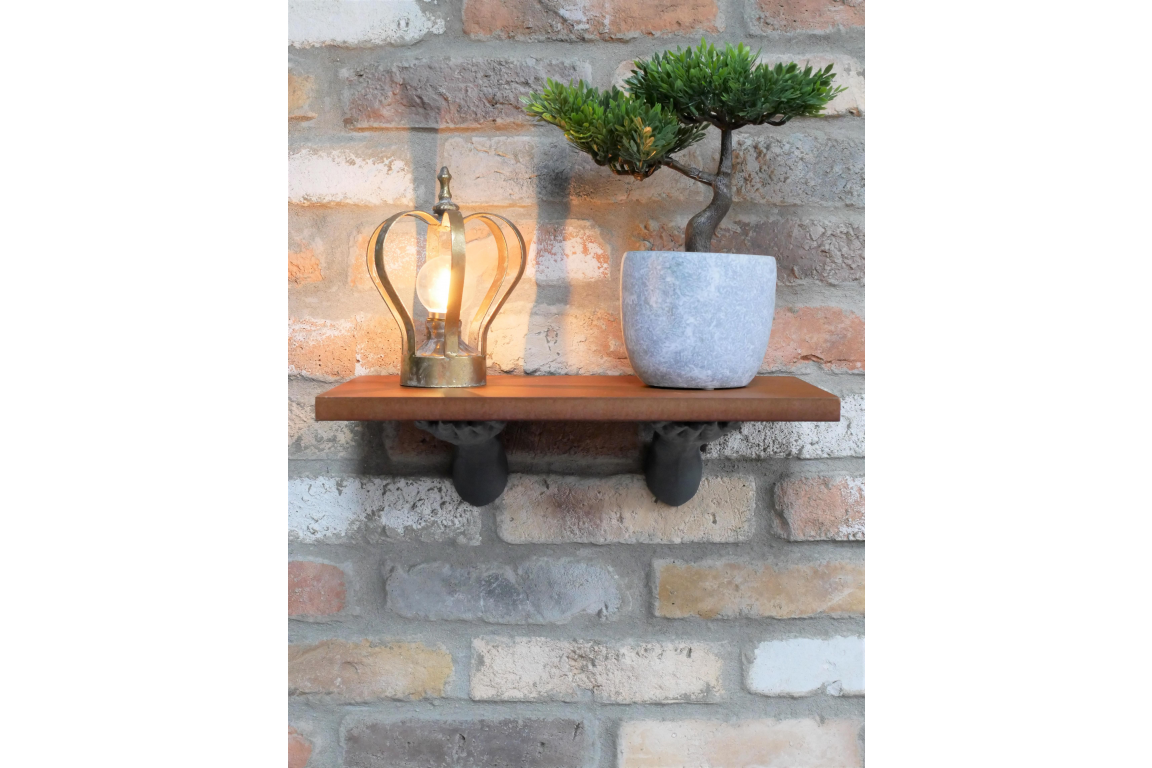Hylla - Vägghylla med händer - 12x40x20 cm - 5