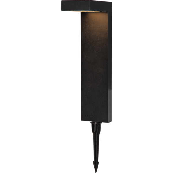 Solar bollard - Black - 38x14x10 cm - 5