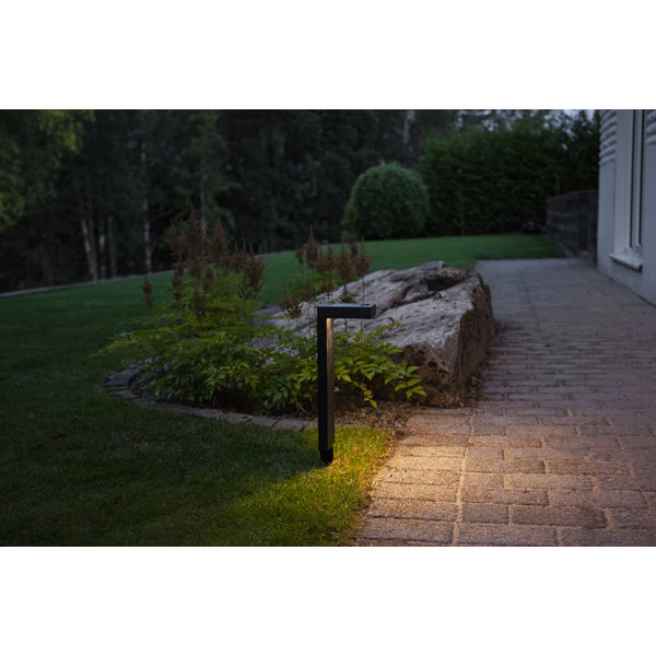 Solar bollard - Black - 38x14x10 cm - 3