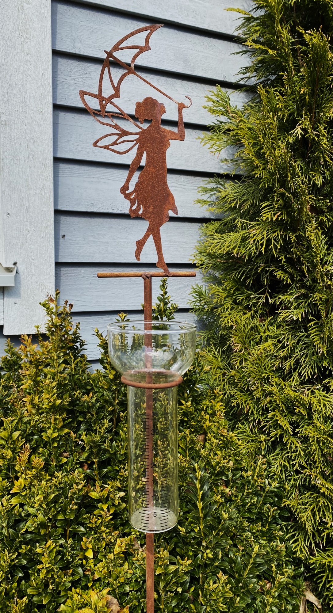Rain gauge - Fairy with umbrella - Rust - 122x10 cm - 2