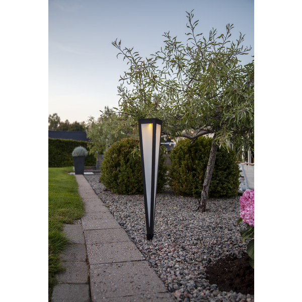 Solar bollard - Pyramid - Black - 61x10 cm - 4