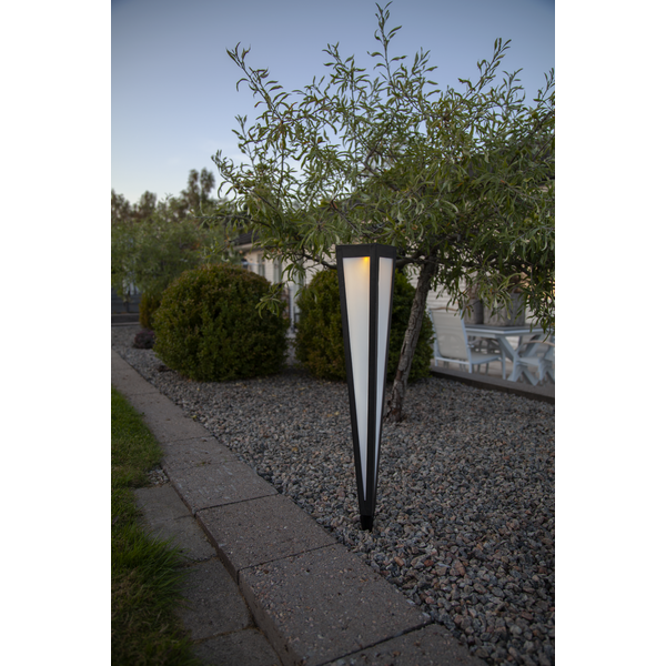 Solar bollard - Pyramid - Black - 61x10 cm - 3