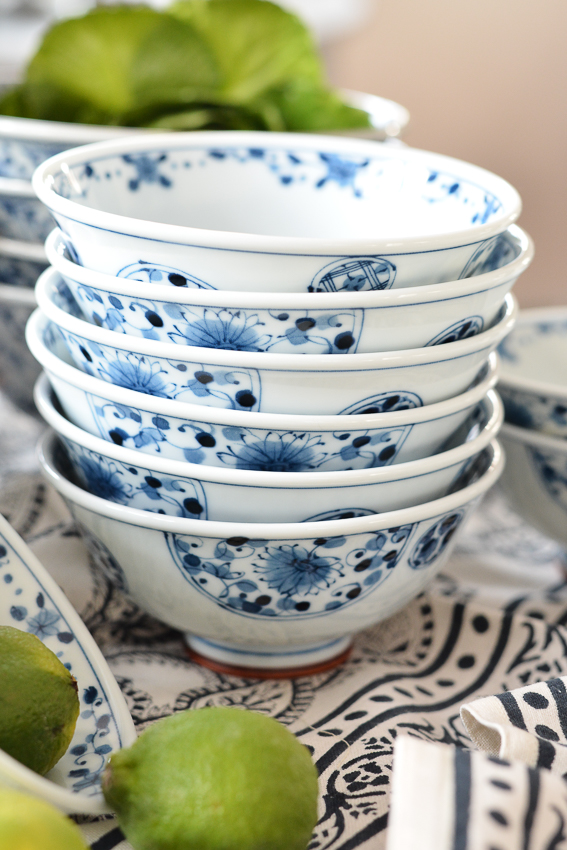BOWL BLUE & WHITE Ø: 14.5 cm - STOCKHOLM TOKYO