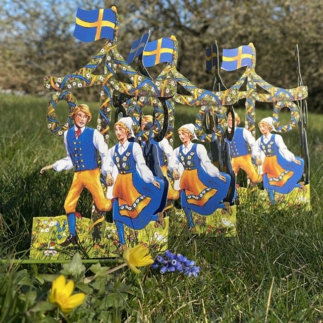 Pappersrader Midsommar - Midsommarstång - 60x16 cm - Stor - 3