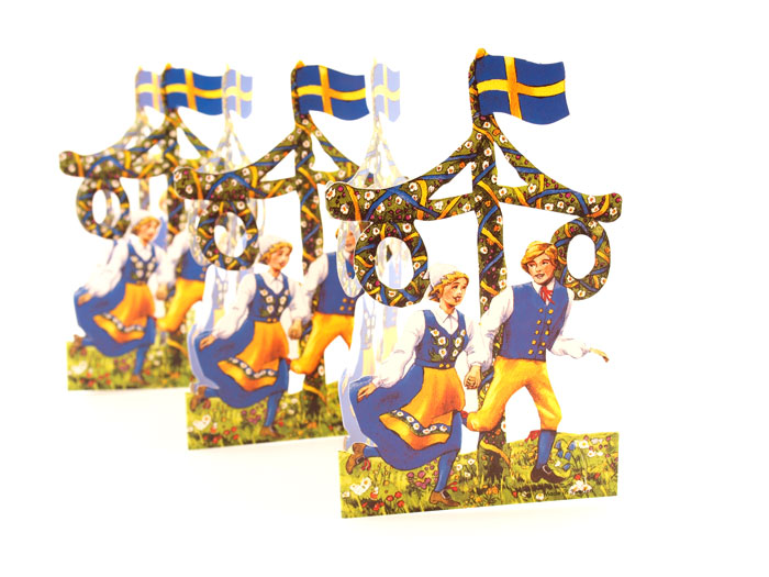 Pappersrader Midsommar - Midsommarstång - 60x16 cm - Stor - 4