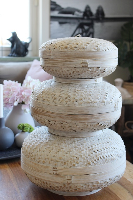 BASKET WITH LID ROUND MEDIUM - 6