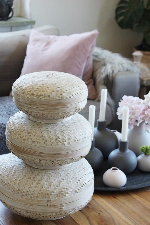 BASKET WITH LID ROUND MEDIUM - 8